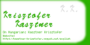 krisztofer kasztner business card